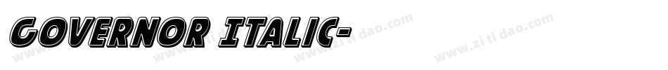 Governor Italic字体转换